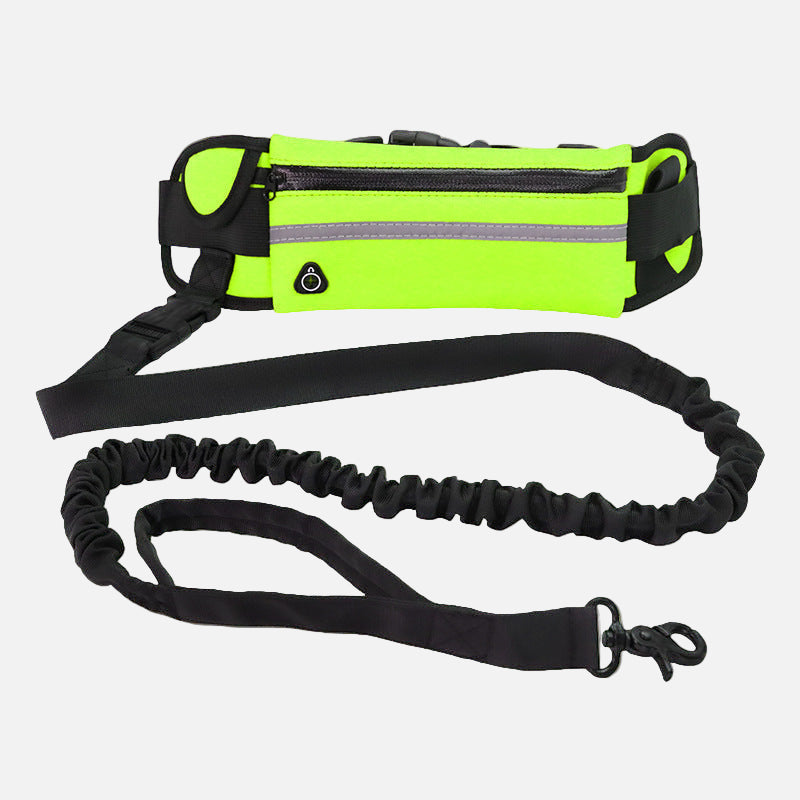 Hands-Free Dog Leash- belt with a storage pocket