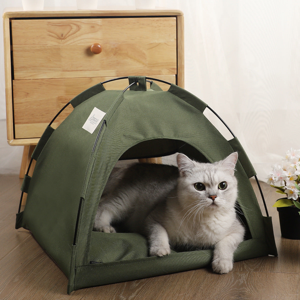 Cool & Cozy Pet Tent Bed - All-in-One Comfort for Cats & Dogs