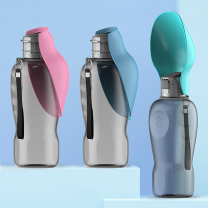 portable dog water bottle - Portable Water Bottle with Built-In Bowl
