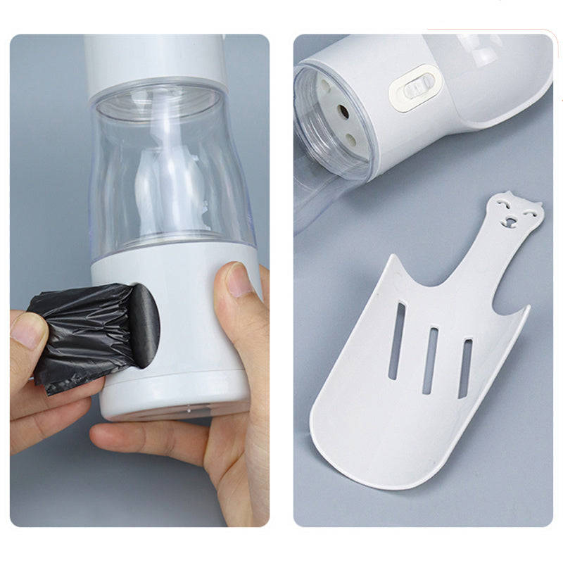 בקבוק מים לכלבים עם קערה מובנית לטיולים ונסיעות