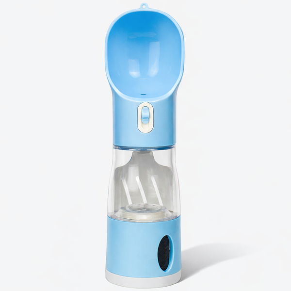 בקבוק מים לכלבים עם קערה מובנית לטיולים ונסיעות