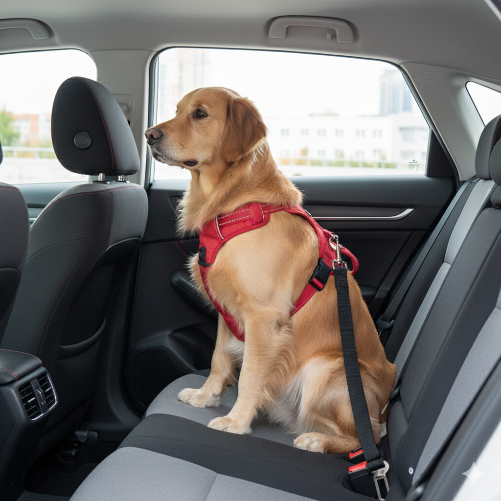 חגורת בטיחות לרכב לכלבים