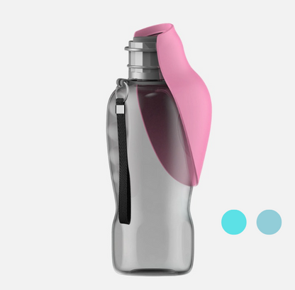 portable dog water bottle - Portable Water Bottle with Built-In Bowl