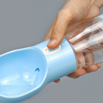 travel dog water bottle- just click, pour, and let your furry friend drink fresh water anytime
