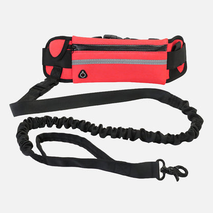 Hands-Free Dog Leash- belt with a storage pocket