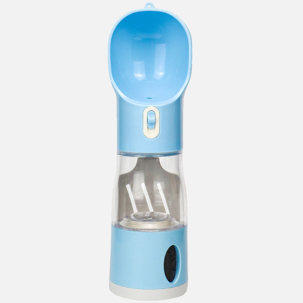 בקבוק מים לכלבים עם קערה מובנית לטיולים ונסיעות